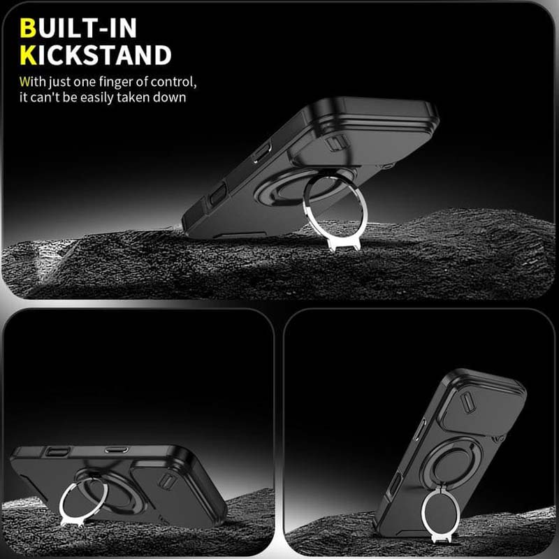 🔥Magnetic Phone Case with Ring Stand For iPhone.airbag military protection