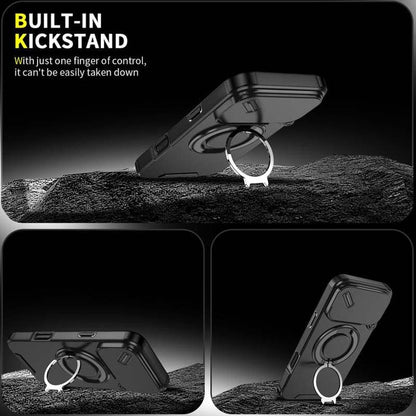 🔥Magnetic Phone Case with Ring Stand For iPhone.airbag military protection