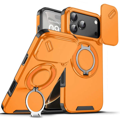 🔥Magnetic Phone Case with Ring Stand For iPhone.airbag military protection