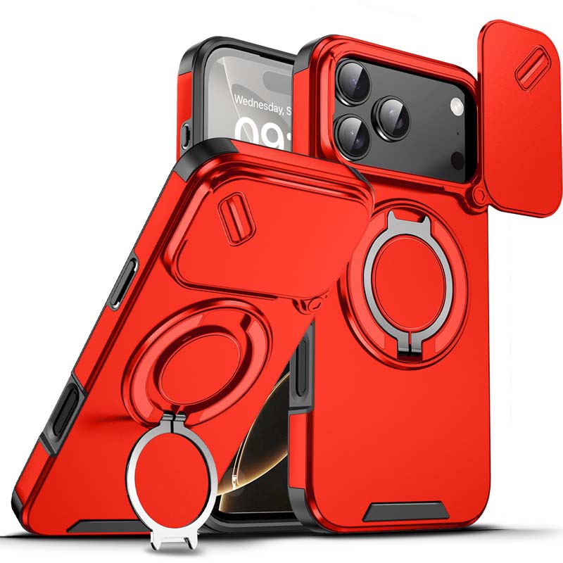🔥Magnetic Phone Case with Ring Stand For iPhone.airbag military protection