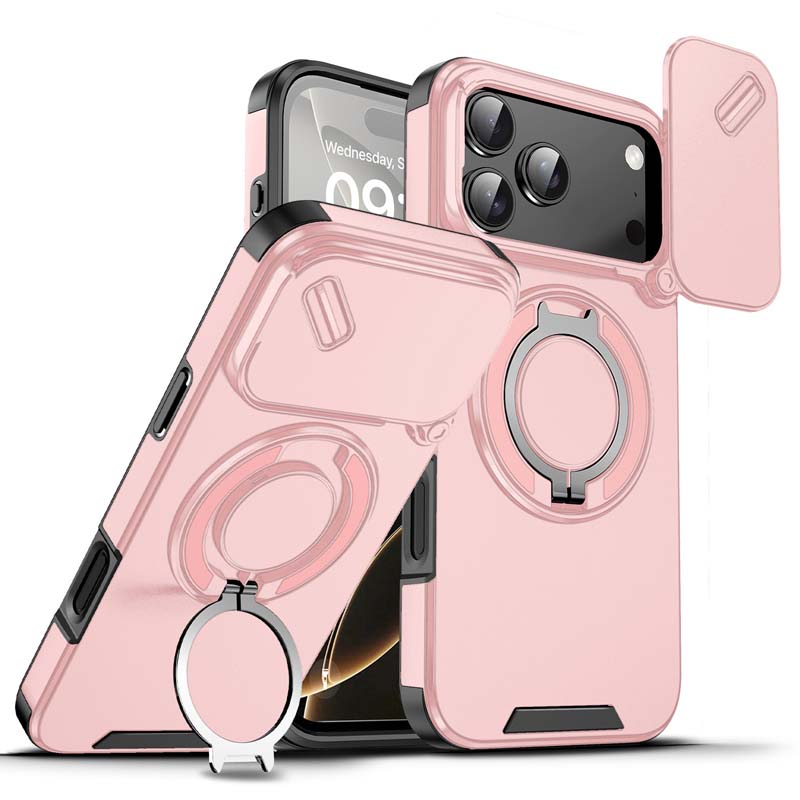 🔥Magnetic Phone Case with Ring Stand For iPhone.airbag military protection