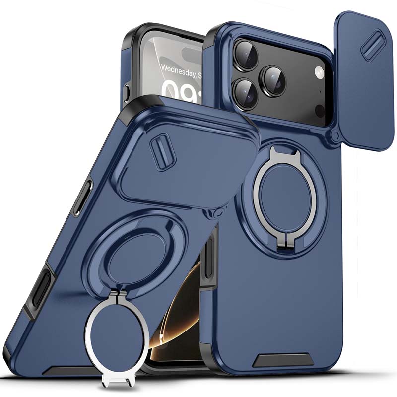 🔥Magnetic Phone Case with Ring Stand For iPhone.airbag military protection