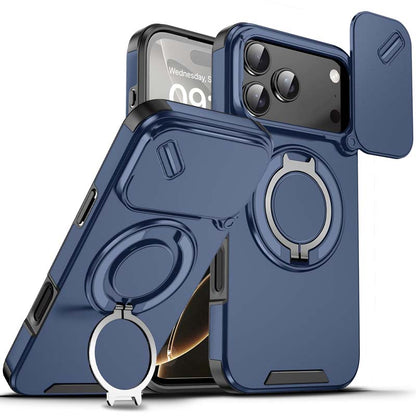 🔥Magnetic Phone Case with Ring Stand For iPhone.airbag military protection