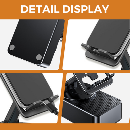 📱3-in-1 phone holder with Bluetooth speaker and power bank