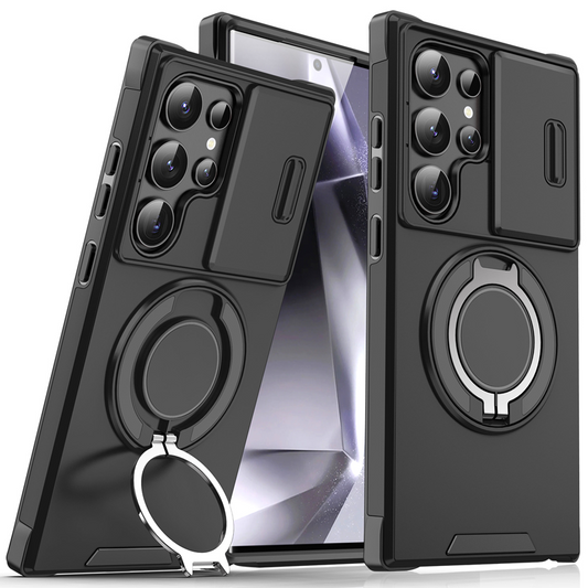 🥳2026 HOT SALE🥳💞50K+ SOLD!🎬🔥 50% OFF! 3-in-1 Magnetic Case for Samsung – Snap & Go Stand + Raised Camera Guard + Full Protection. Your all-in-one daily shield. 🛡️🧲
