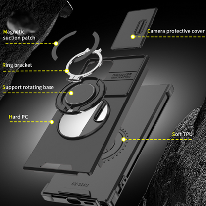 Orange and pink are sold out! 🥳 2026 Hot Seller 🥳💞 Over 50,000 units sold! 🎬🔥 50% off! Samsung 3-in-1 Magnetic Phone Case – Plug and play stand + camera bump protection + all-around protection. Your all-around everyday shield. 🛡️🧲