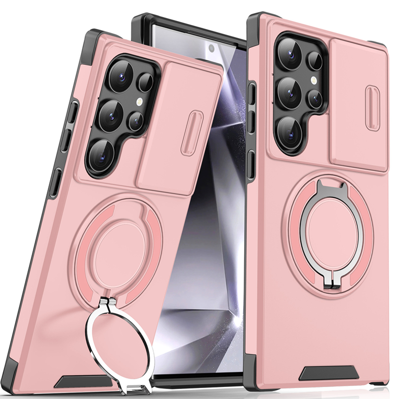 Orange and pink are sold out! 🥳 2026 Hot Seller 🥳💞 Over 50,000 units sold! 🎬🔥 50% off! Samsung 3-in-1 Magnetic Phone Case – Plug and play stand + camera bump protection + all-around protection. Your all-around everyday shield. 🛡️🧲