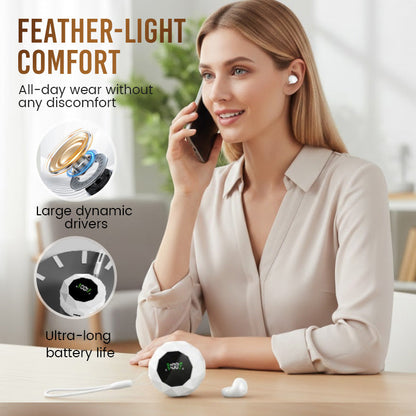 Mini Wireless Earbuds with Digital Display Case – Lightweight, Comfortable & Dead Easy to Use