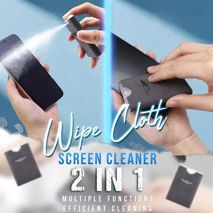 🔥Limited-time Buy 1 Get 1 Free offer🔥Portable Reusable 2 in 1 Screen Cleaner & Microfiber Cloth