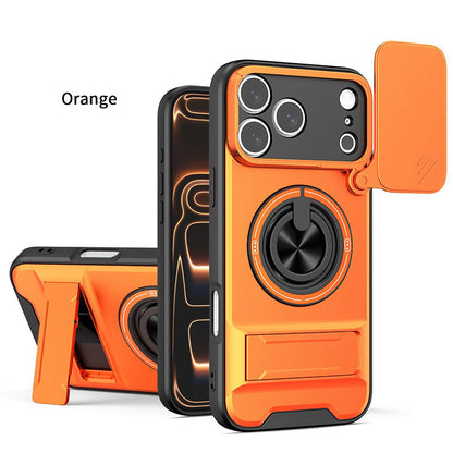 ⏳Time-Limited Special⏰4-in-1 Protective Case – Slider, Ring Holder, Magnet, 5 Colors 🔧