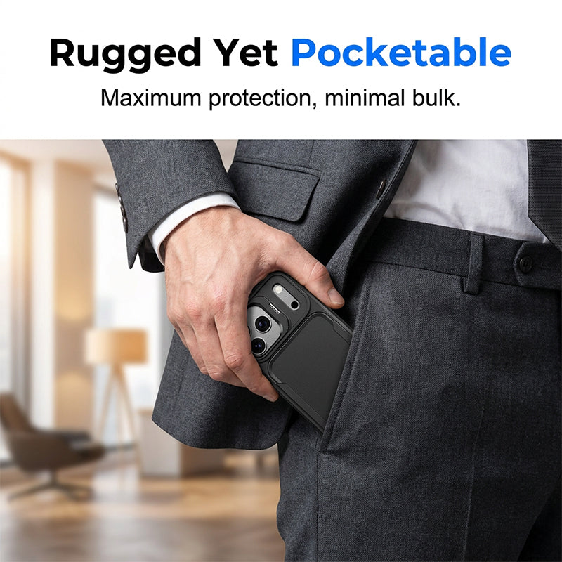 Shockproof Full Protection Case with Ring Kickstand