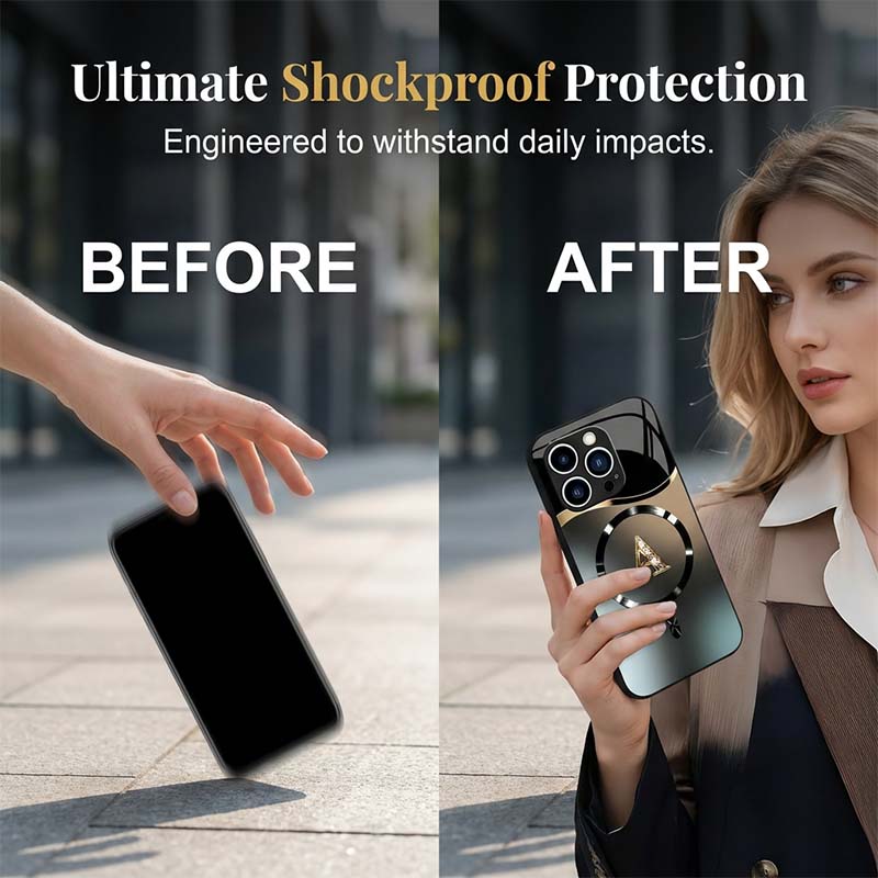 📱 LIMITED-TIME 50% OFF! 🧲 Stylish Magnetic Shockproof Phone Case with Glossy Finish – Strong Magnetic Lock, Elegant Accents, Drop Protection ✨
