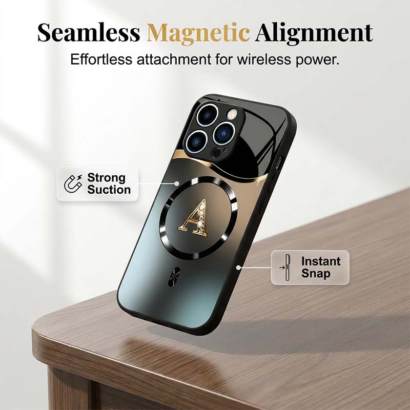 📱 LIMITED-TIME 50% OFF! 🧲 Stylish Magnetic Shockproof Phone Case with Glossy Finish – Strong Magnetic Lock, Elegant Accents, Drop Protection ✨