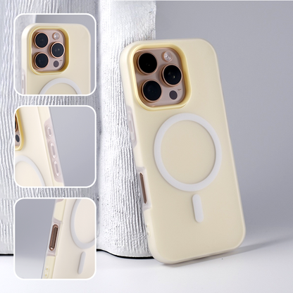 Bright Color Magnetic Skin-Friendly Half-Frame Phone Case for iPhone