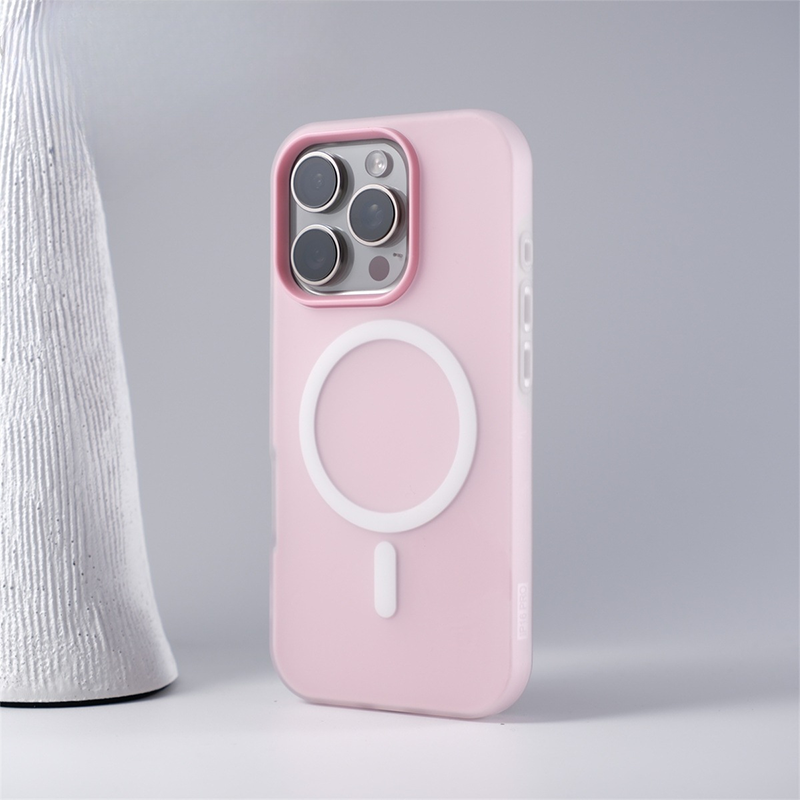 Bright Color Magnetic Skin-Friendly Half-Frame Phone Case for iPhone