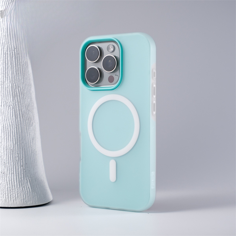 Bright Color Magnetic Skin-Friendly Half-Frame Phone Case for iPhone