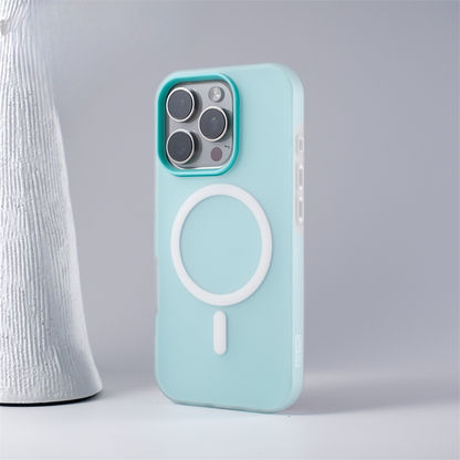 Bright Color Magnetic Skin-Friendly Half-Frame Phone Case for iPhone