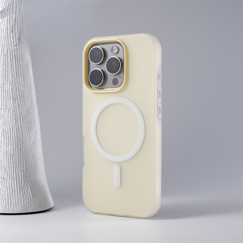 Bright Color Magnetic Skin-Friendly Half-Frame Phone Case for iPhone