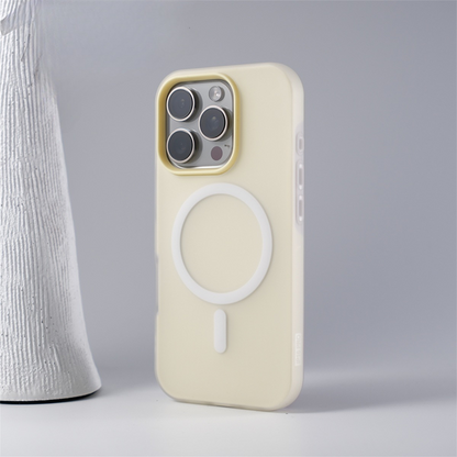 Bright Color Magnetic Skin-Friendly Half-Frame Phone Case for iPhone