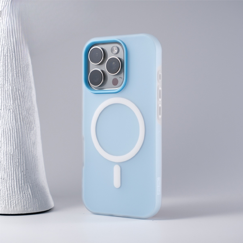 Bright Color Magnetic Skin-Friendly Half-Frame Phone Case for iPhone