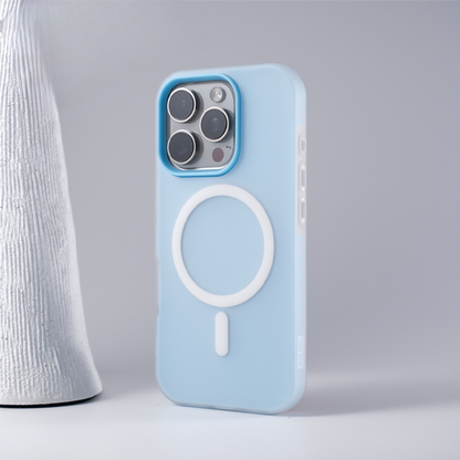 Bright Color Magnetic Skin-Friendly Half-Frame Phone Case for iPhone
