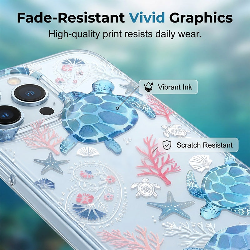 Ocean Turtle Clear Protective Phone Case