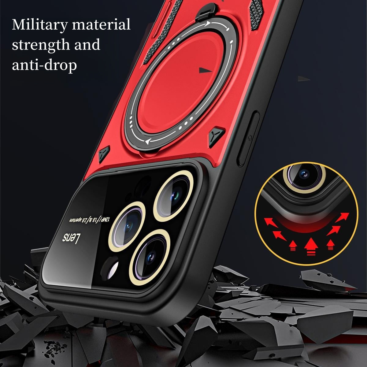 Ushield Mirror Large Window Apple Phone Case