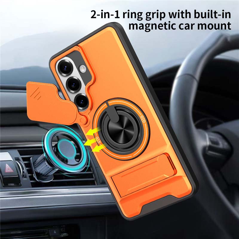 Military Grade Drop Proof Magnetic Phone Case for Samsung Galaxy S24 S23 S22 S21 – Heavy Duty Camera Protection & Strong Magnetic Back – Shockproof Bumper Cover