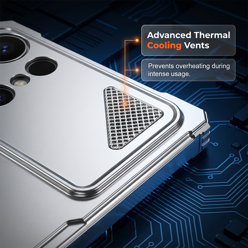 Mecha Armor Phone Case for Samsung Galaxy S25Ultra SamsungZ Fold 7,SamsungZ Fold6, Military Grade Shockproof Protective Cover, Aerospace Material Rugged Luxury Tech Case