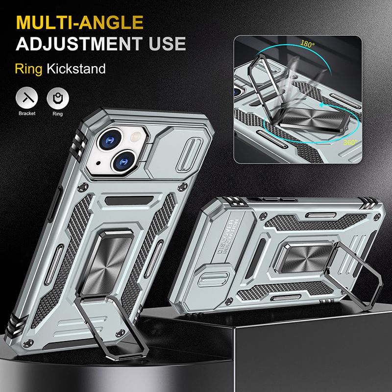 Armor Hard Shell Bracket Case for iPhone