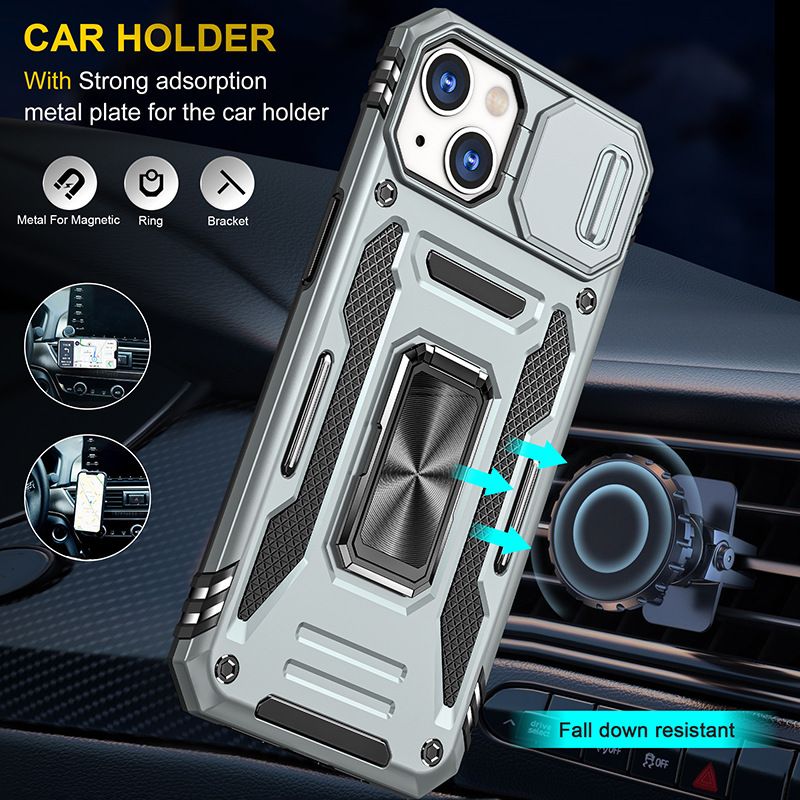 Armor Hard Shell Bracket Case for iPhone
