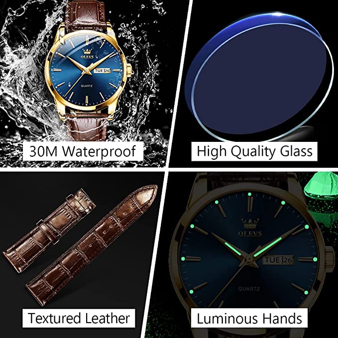 ⌚ LIMITED-TIME 50% OFF! 💥 Men's Simple Watch with Day & Date – Stainless Steel, Luminous Hands, Classic ✨
