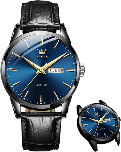 ⌚ LIMITED-TIME 50% OFF! 💥 Men's Simple Watch with Day & Date – Stainless Steel, Luminous Hands, Classic ✨