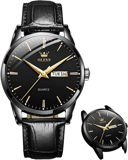 ⌚ LIMITED-TIME 50% OFF! 💥 Men's Simple Watch with Day & Date – Stainless Steel, Luminous Hands, Classic ✨