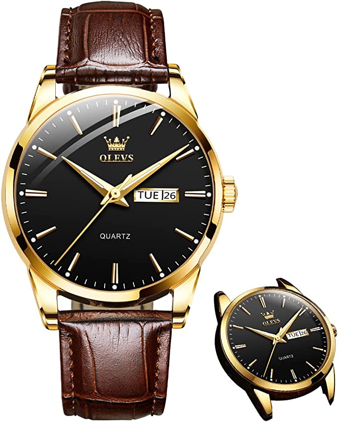⌚ LIMITED-TIME 50% OFF! 💥 Men's Simple Watch with Day & Date – Stainless Steel, Luminous Hands, Classic ✨