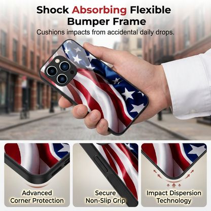 ⏳Limited-time 53% off⏰Vibrant Patriotic Glass Phone Case📱🎏