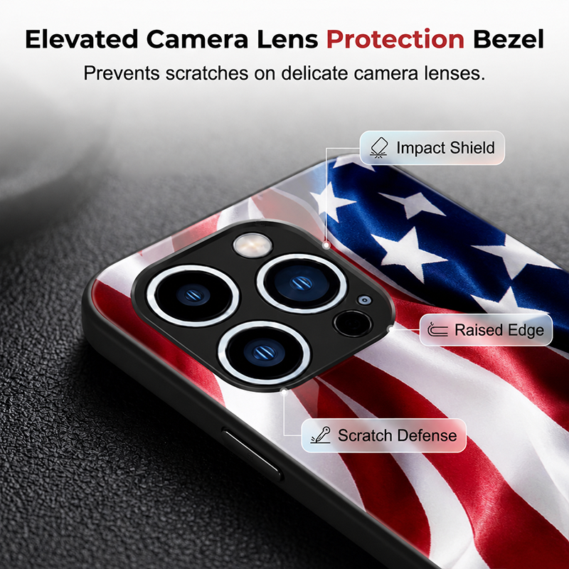 ⏳Limited-time 53% off⏰Vibrant Patriotic Glass Phone Case📱🎏