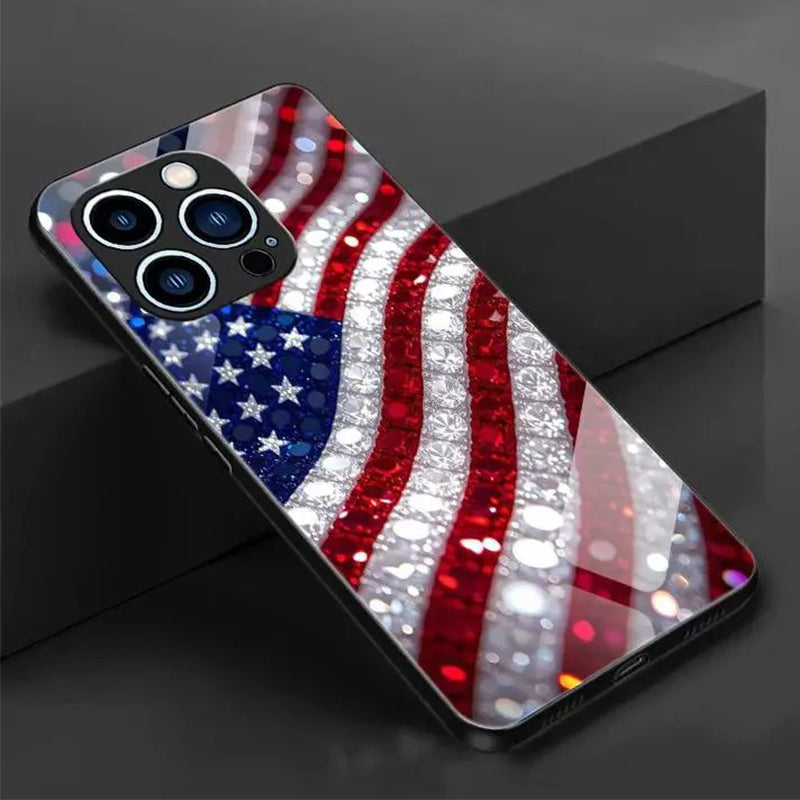 ⏳Limited-time 53% off⏰Vibrant Patriotic Glass Phone Case📱🎏