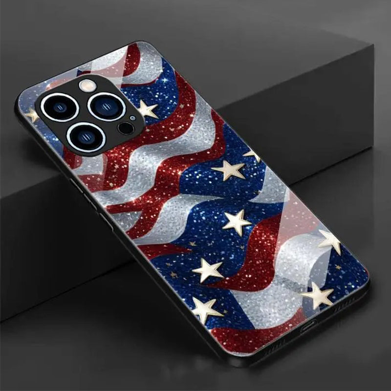 ⏳Limited-time 53% off⏰Vibrant Patriotic Glass Phone Case📱🎏